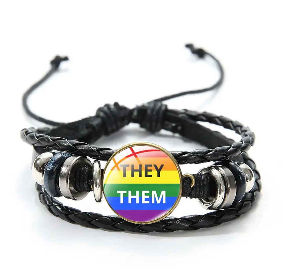 Thumbnail: Bracelets - Pronouns - Leather (7 kinds)