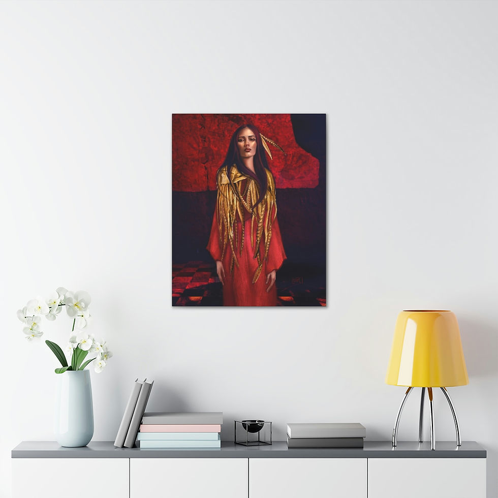 Thumbnail: "Red Dress"  by Kait Matthews on Gallery Wrap Canvas