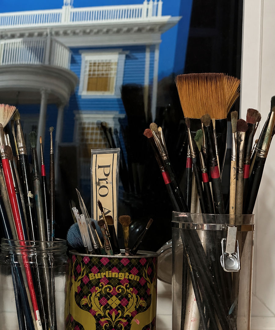 Brushes and the Z Mansion Painting