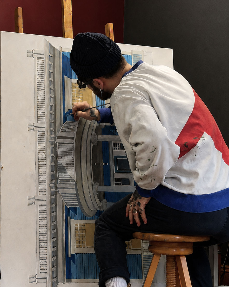 Tim Muddiman Painting the Z Mansion.jpg