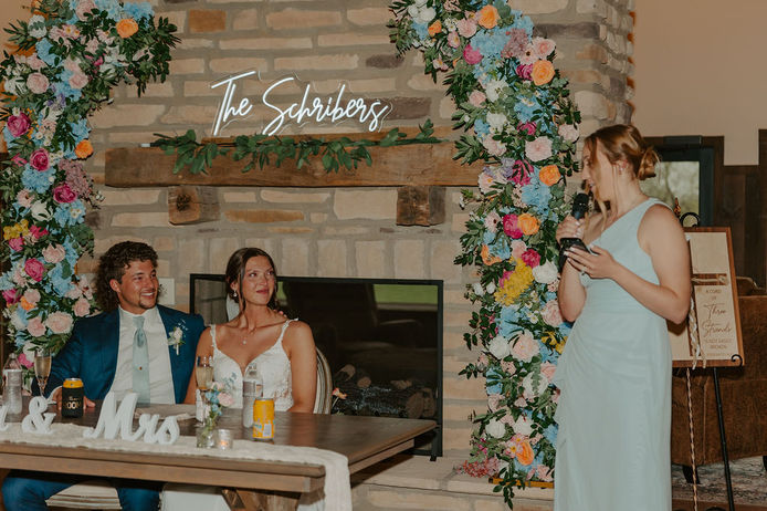 Toasts at Central Ohio wedding venue