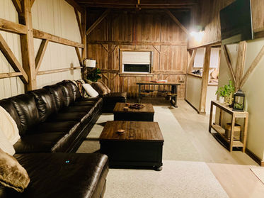 Living Room at The Justice Barn Columbus wedding venue