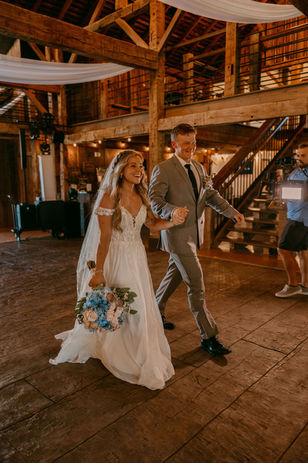 Grand entrance at luxury rustic barn wedding venue in Columbus Ohio