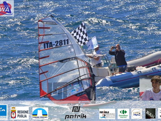 Michele Pio Bonsanto ai mondiali di windsurf giovanile