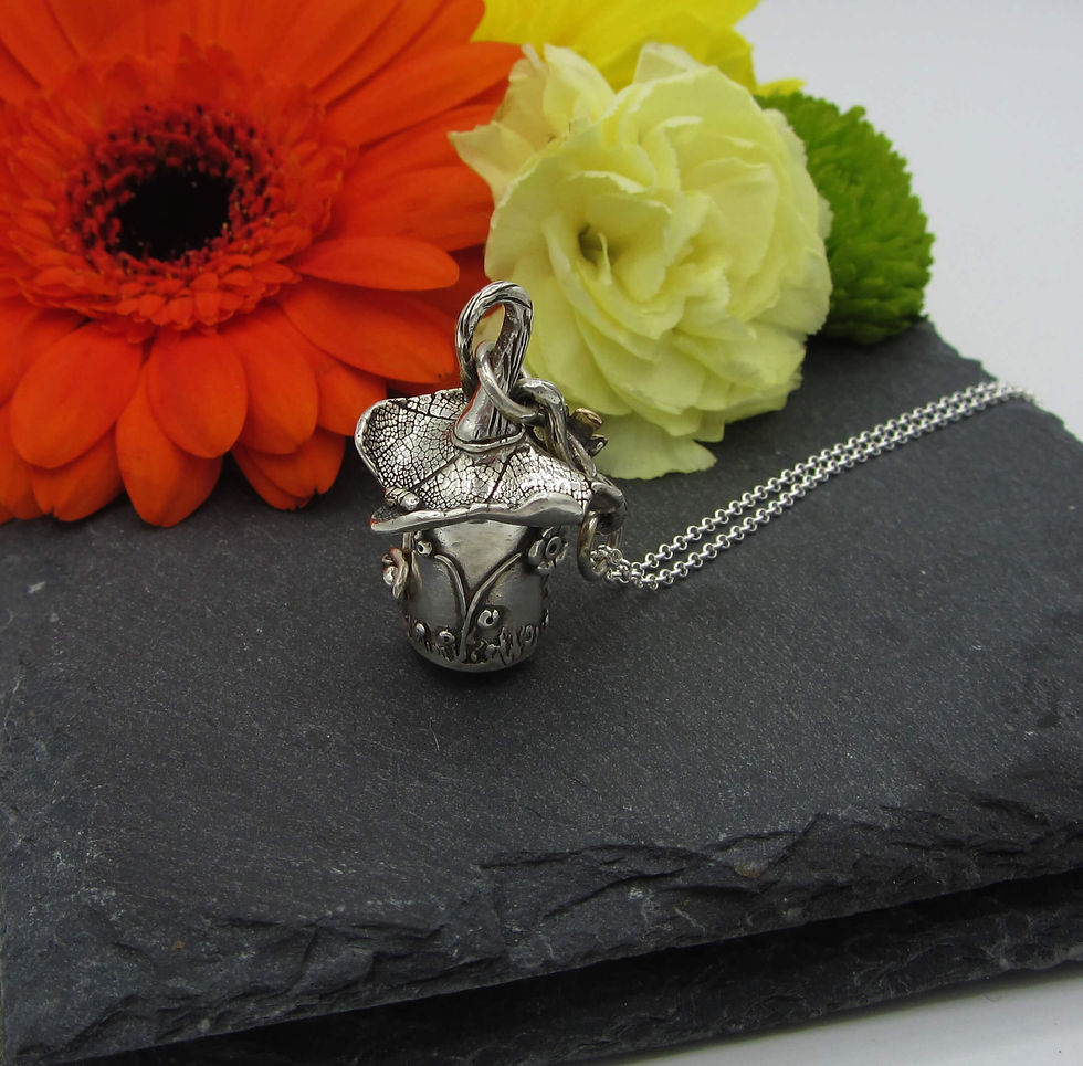 Thumbnail: Woodland Fairy House Silver Necklace