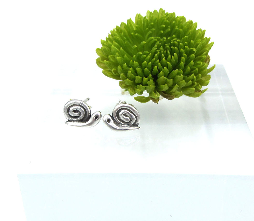 Thumbnail: Silver Snail Earrings