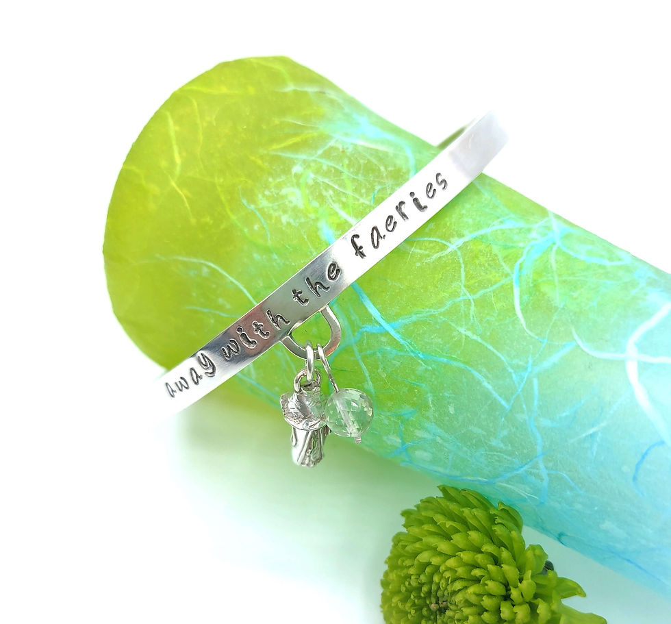 Thumbnail: "Away with the Faeries" Silver Bangle