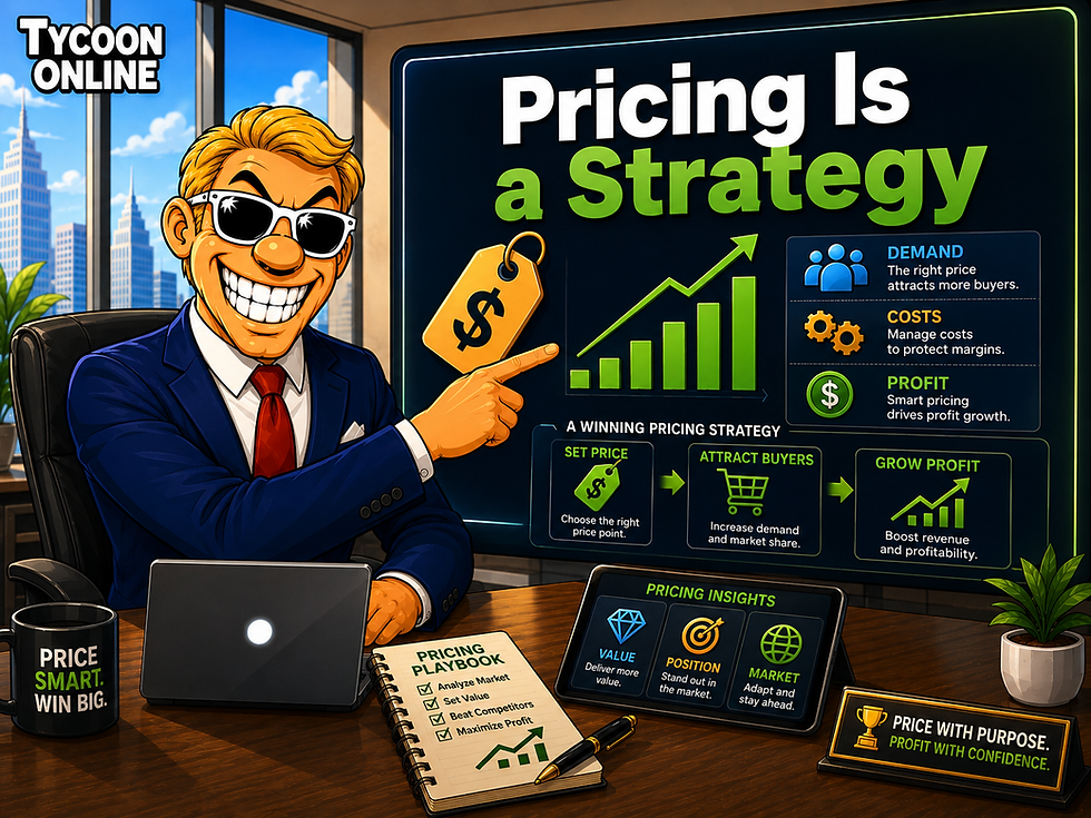 Set prices that balance demand, competition, costs, and profit goals.