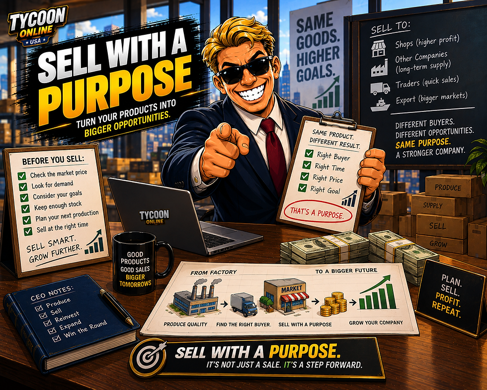 Balance your sales so your company still has the materials it needs.