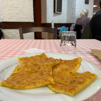 Fresh Farinata in Vino e Farinata in Savona, Italy