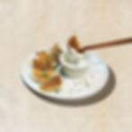 Fried truffle cream cheese dumplings