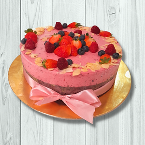 Himbeerkuchen ohne Mehl, Zucker und Milch