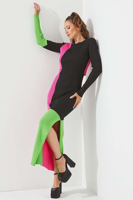 Thumbnail: "KEEP THAT ENERGY" COLOR BLOCK MAXI SKIRT SET