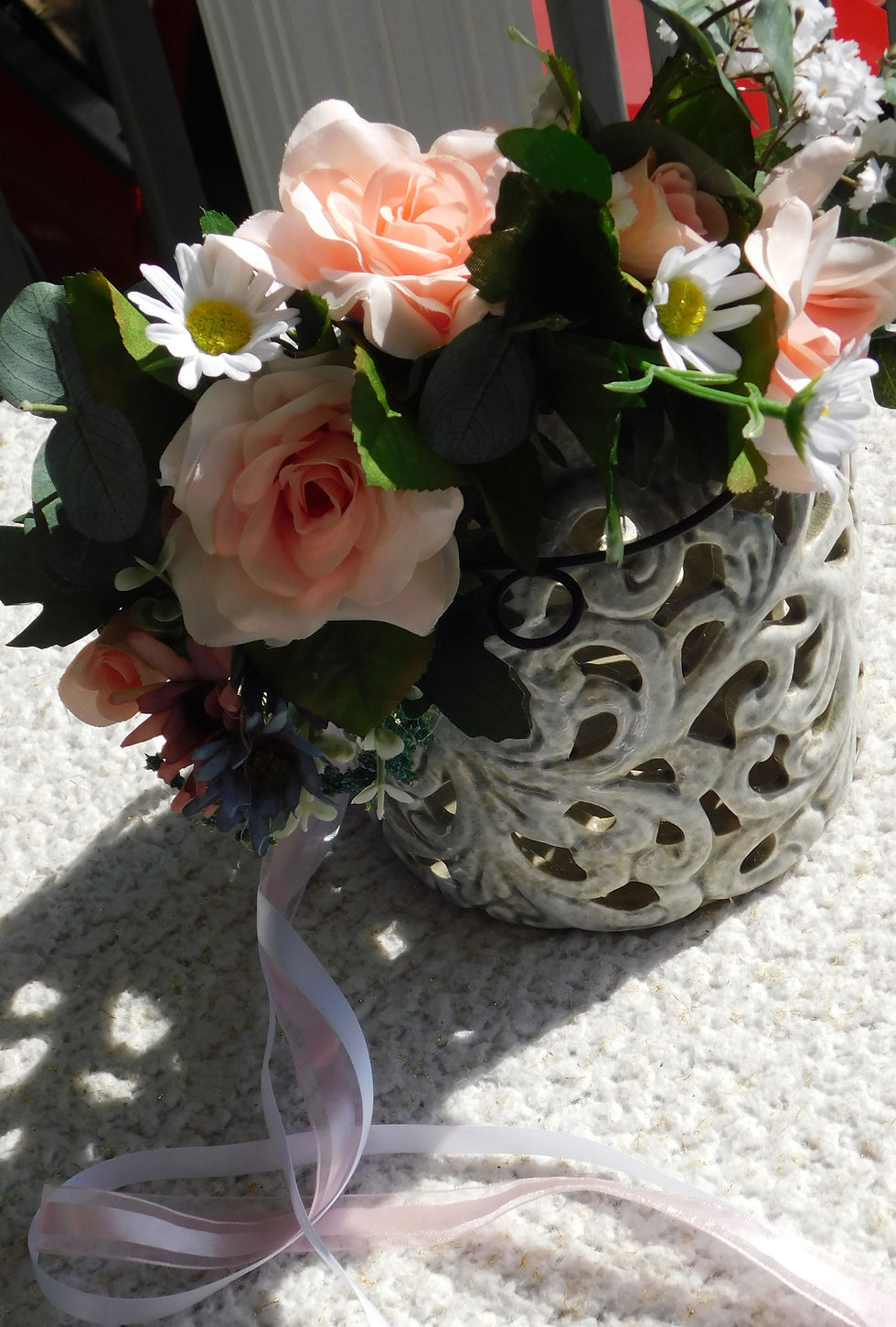 Thumbnail: Pink Rose Floral Headpiece