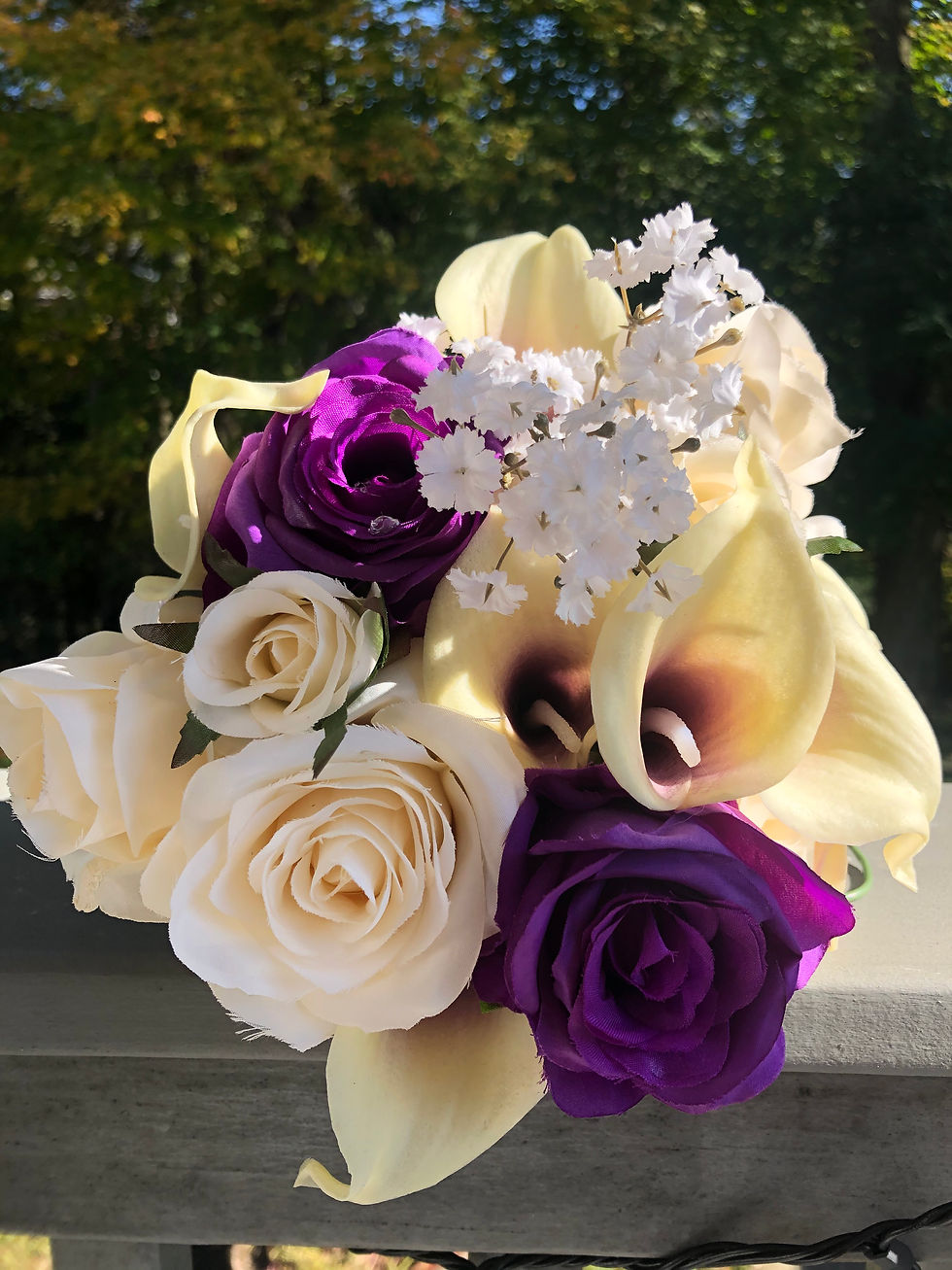 Thumbnail: Purple Rose and Calla Lily bouquet