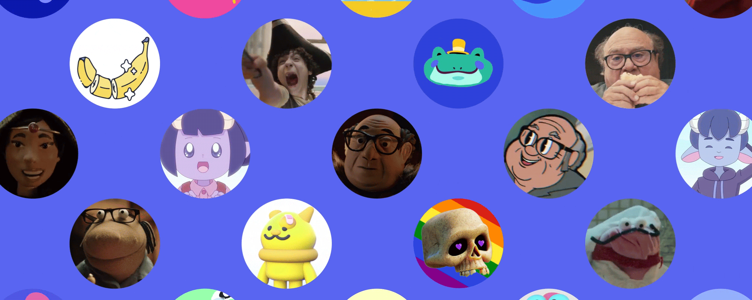 Collection of random avatars included in the Avatars/Names Pack.