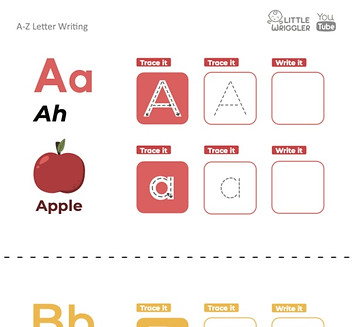 A-Z letters of the alphabet writing strokes