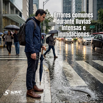Errores comunes durante lluvias intensas e inundaciones