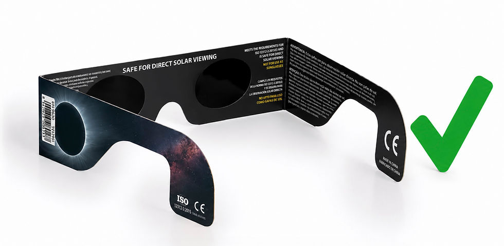 Gafas eclipse solar 2026 homologadas ISO 12312-2 para observar el eclipse solar total de España de forma segura