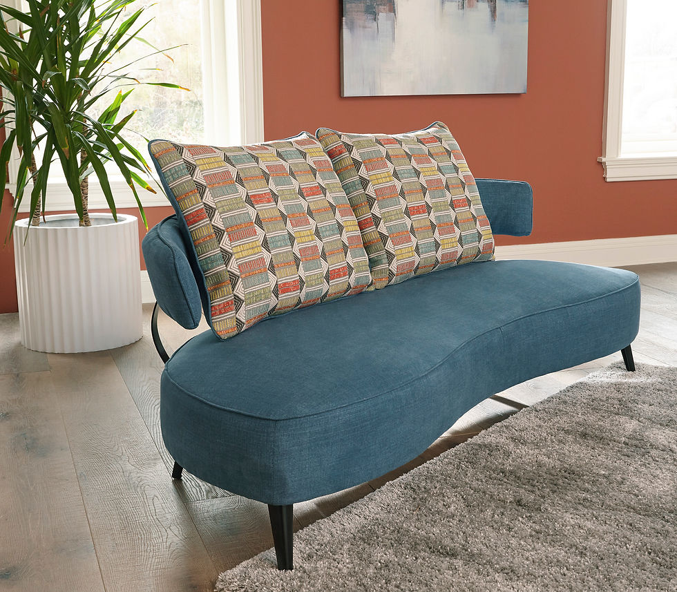Hollyann Blue Ready-to-Assemble Sofa