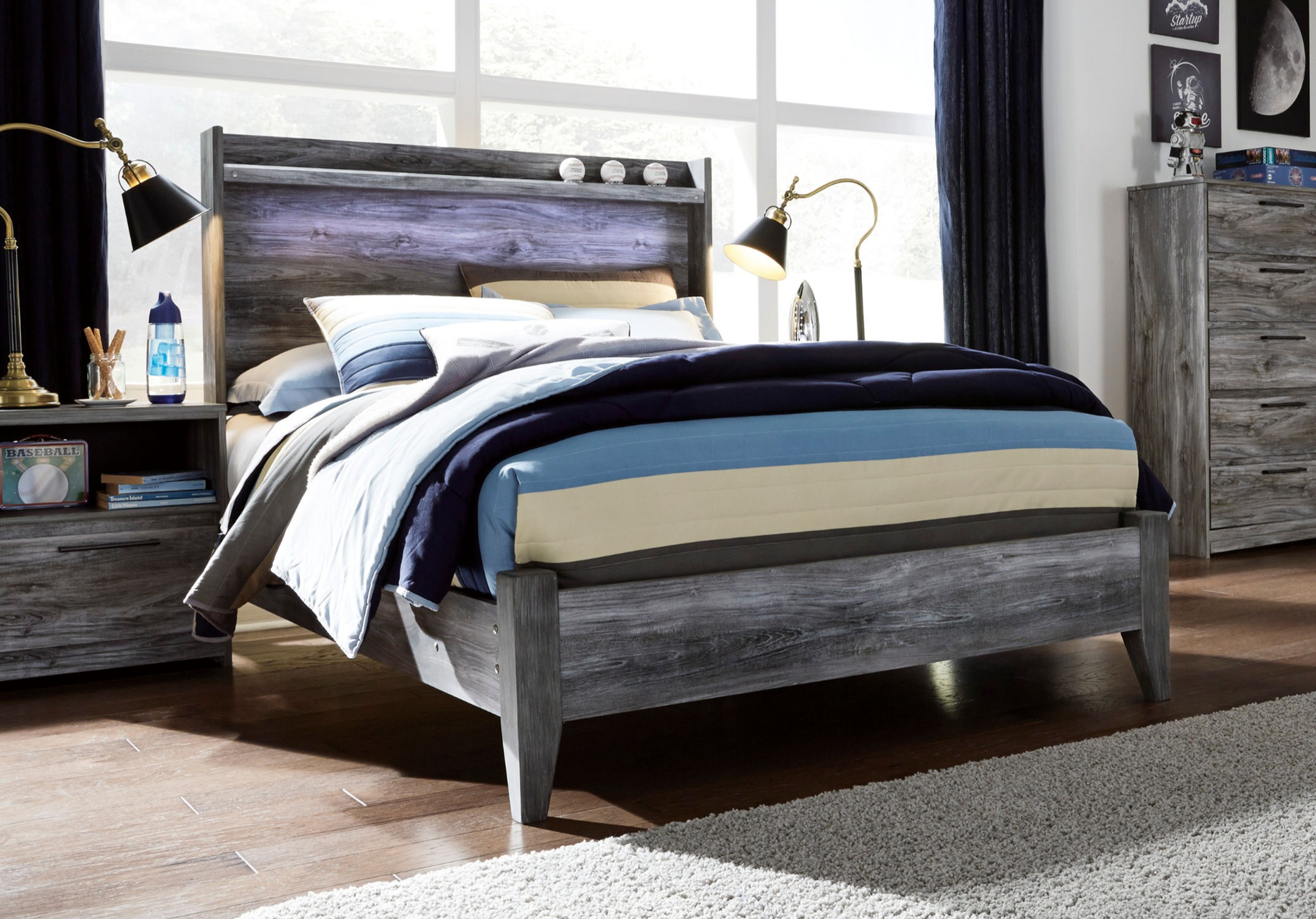 Baystorm Gray Full Bed
