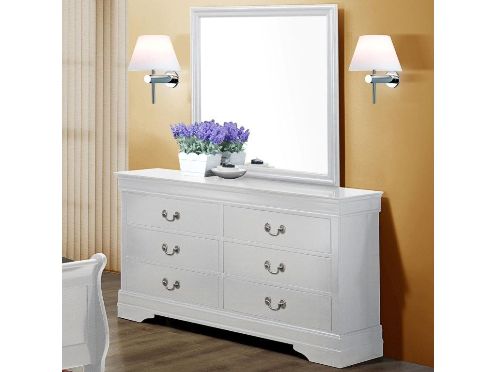 Louis Phillipe White Dresser