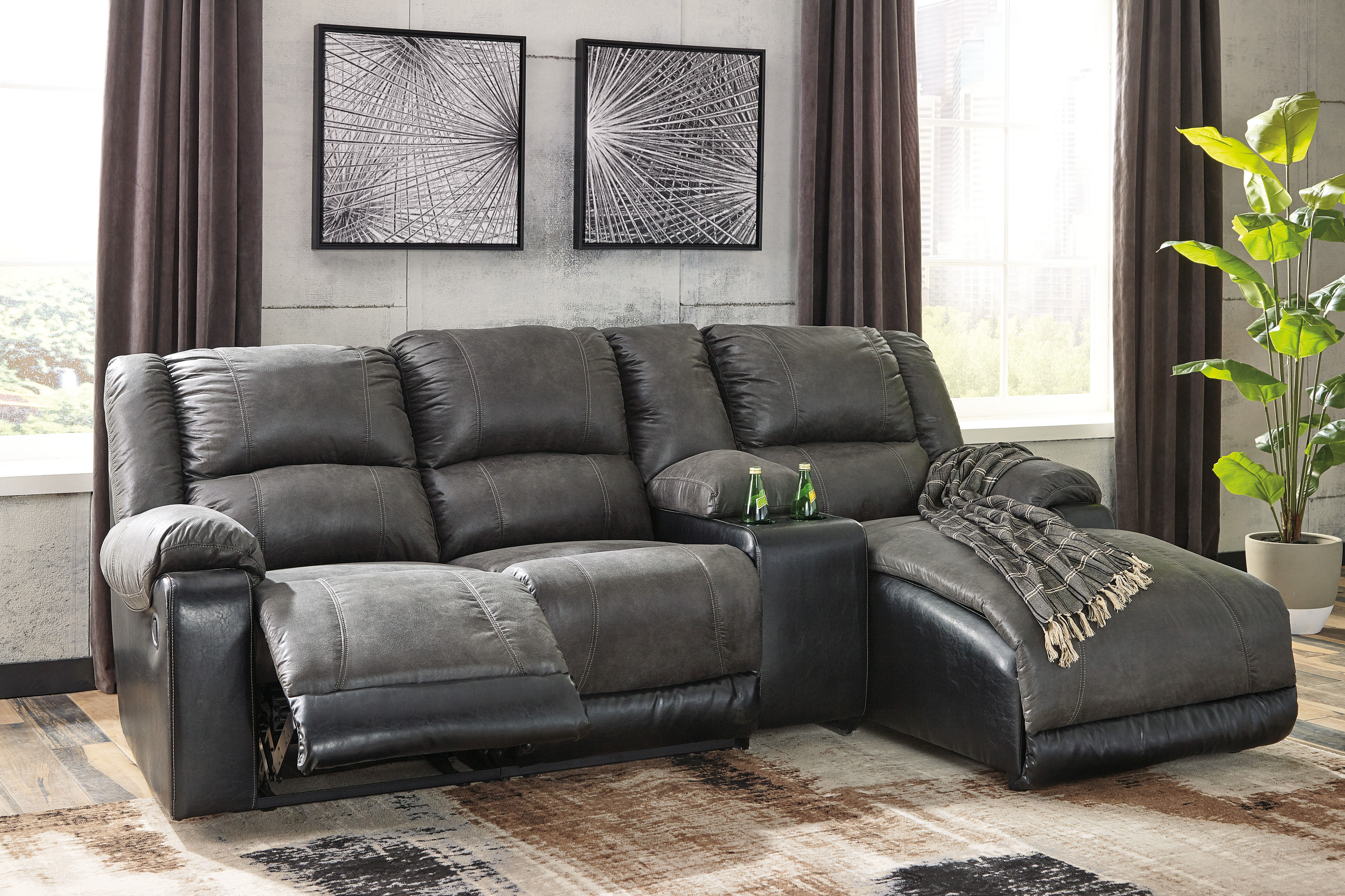 Nantahala Slate 4-PC RSF Sectional