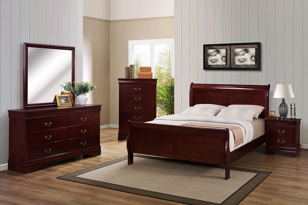 Cherry Sleigh Bedroom Set