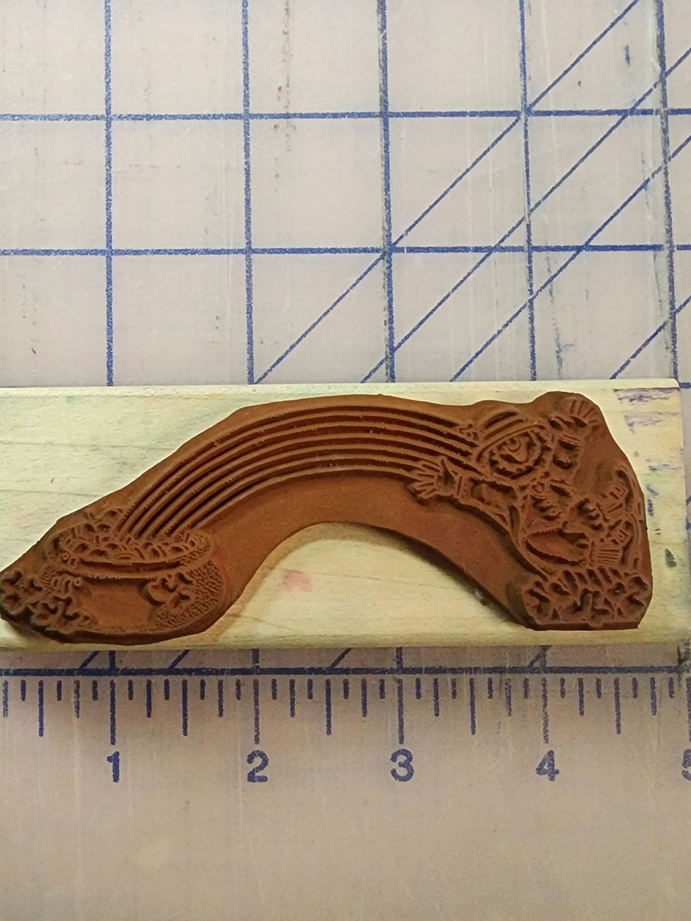 Thumbnail: 2x5 Inch Wood Mounted Rubber Stamp - Luck of The Irish
