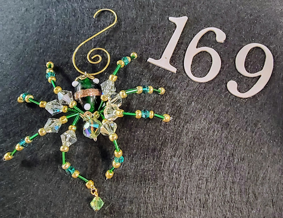 Thumbnail: Medium Round Butt Christmas Spiders Set #2