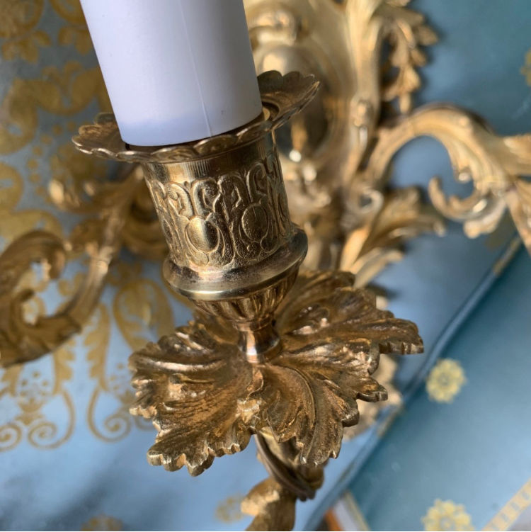Miniature : Paire d’appliques en Bronze doré, Style Louis XV