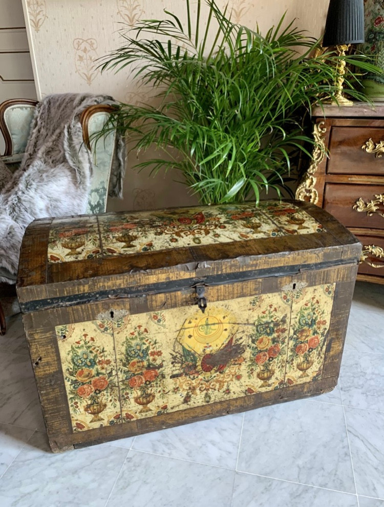 Malle Ou Coffre Ancien XIXème Siècle