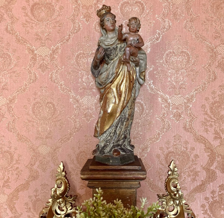 Vierge A l'Enfant XVIIe Siècle