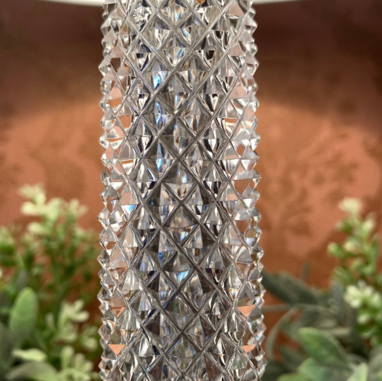 Miniature : Lampe en Cristal taillé et bronze doré 