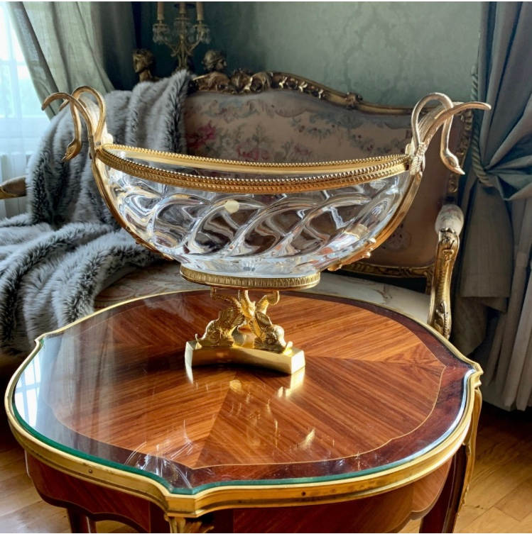 Coupe en cristal et bronze doré - Maison Benito
