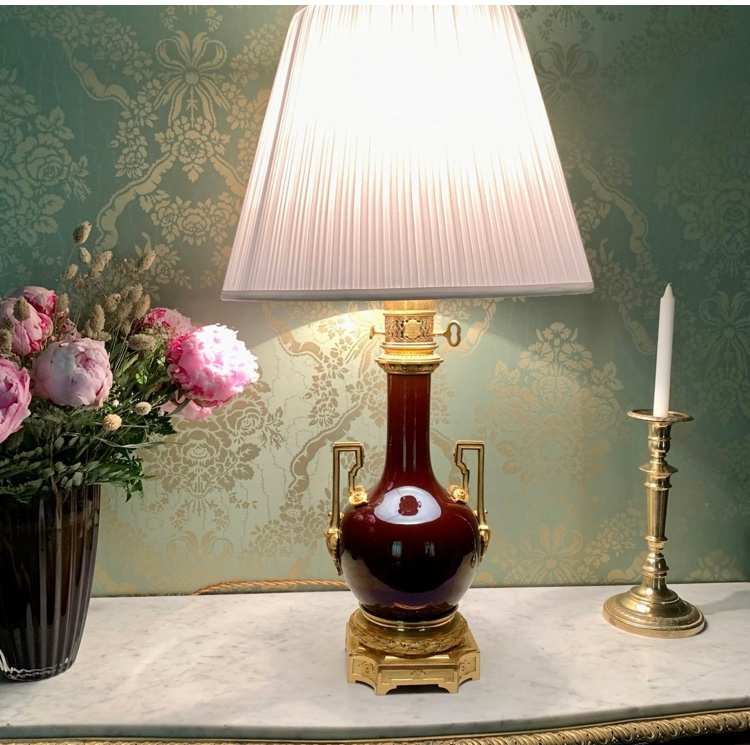 Lampe Sèvres signée "Charles Ficquenet - Maison Gagneau"
