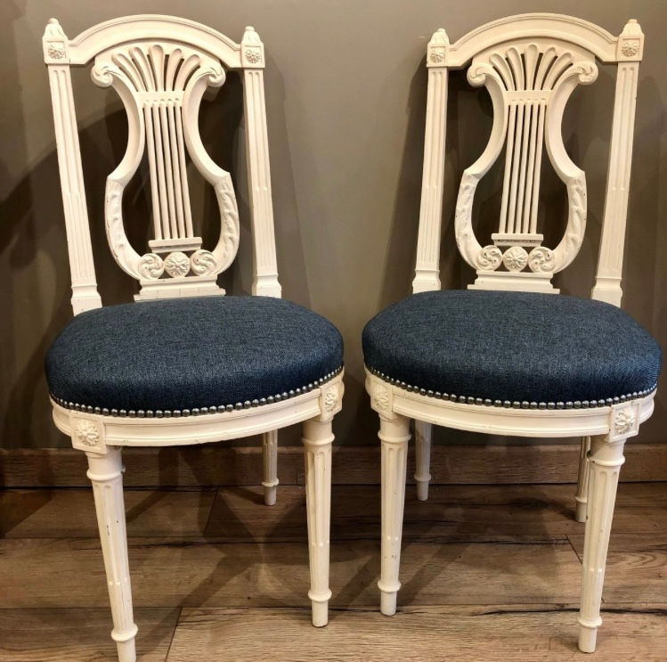 Miniature : Paire De Chaises Style Louis XVI