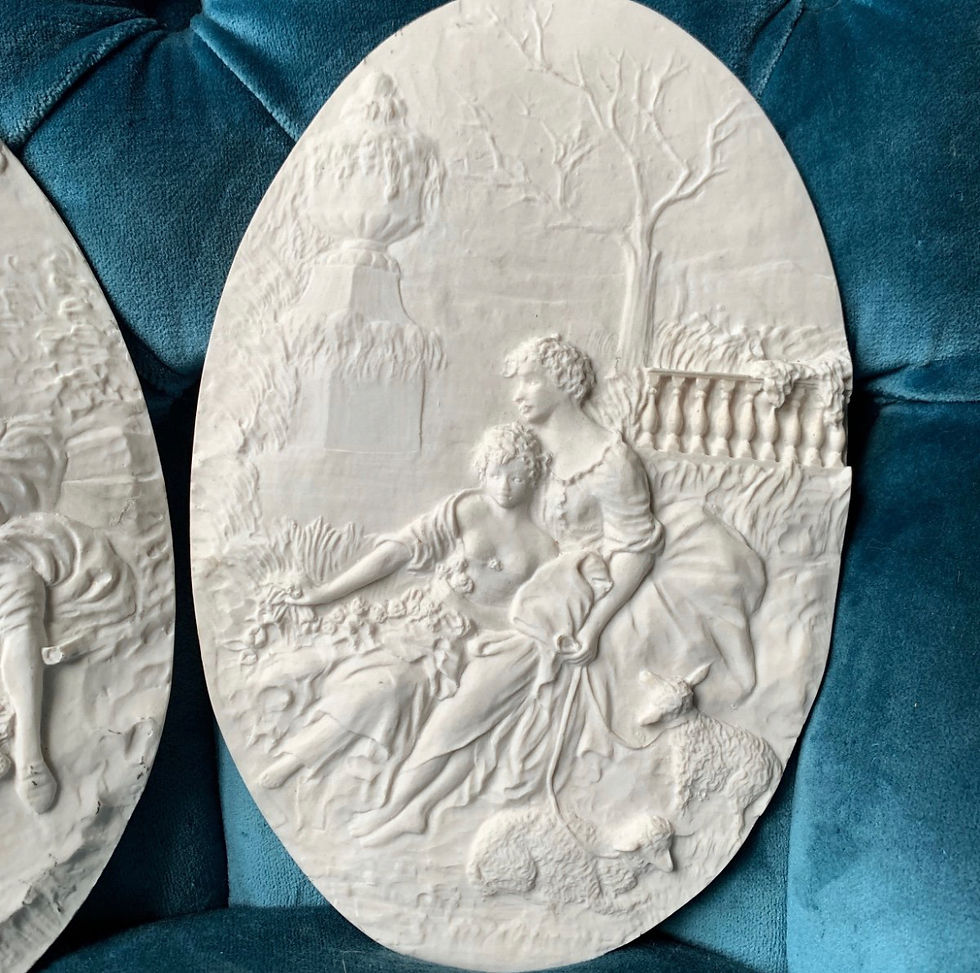 Miniature : Bas-Reliefs Médaillons En Plâtre XXème Siècle