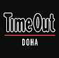 Time Out Doha logo, featuring Paula Bouffard's joint collection with Clay Encounters at The Hilton, The Pearl.