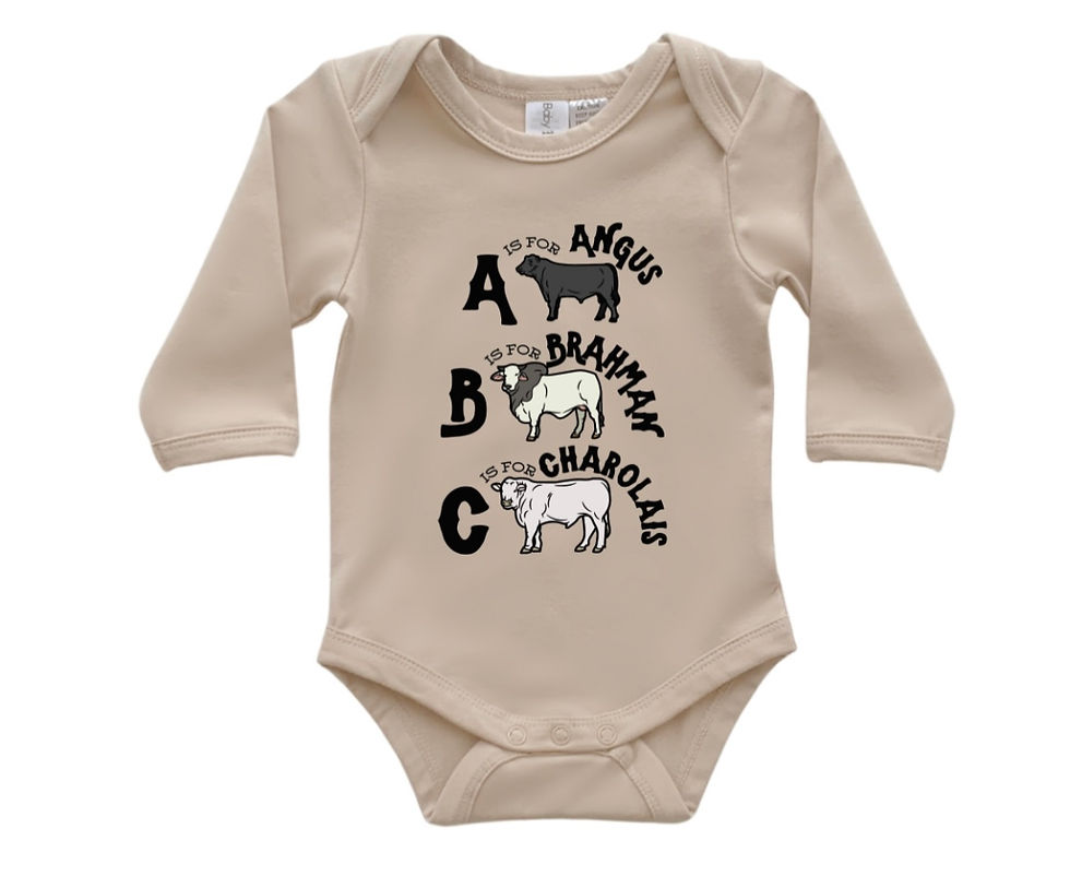 Thumbnail: Cow ABC Long Bodysuit 