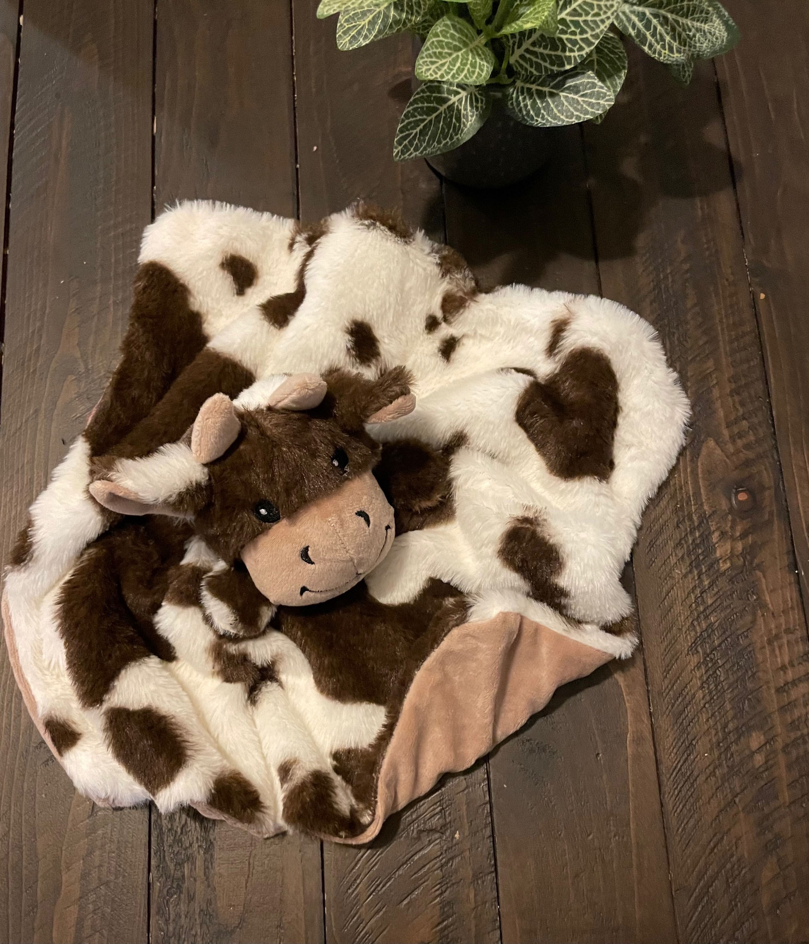 Brown & White Cow Lovey