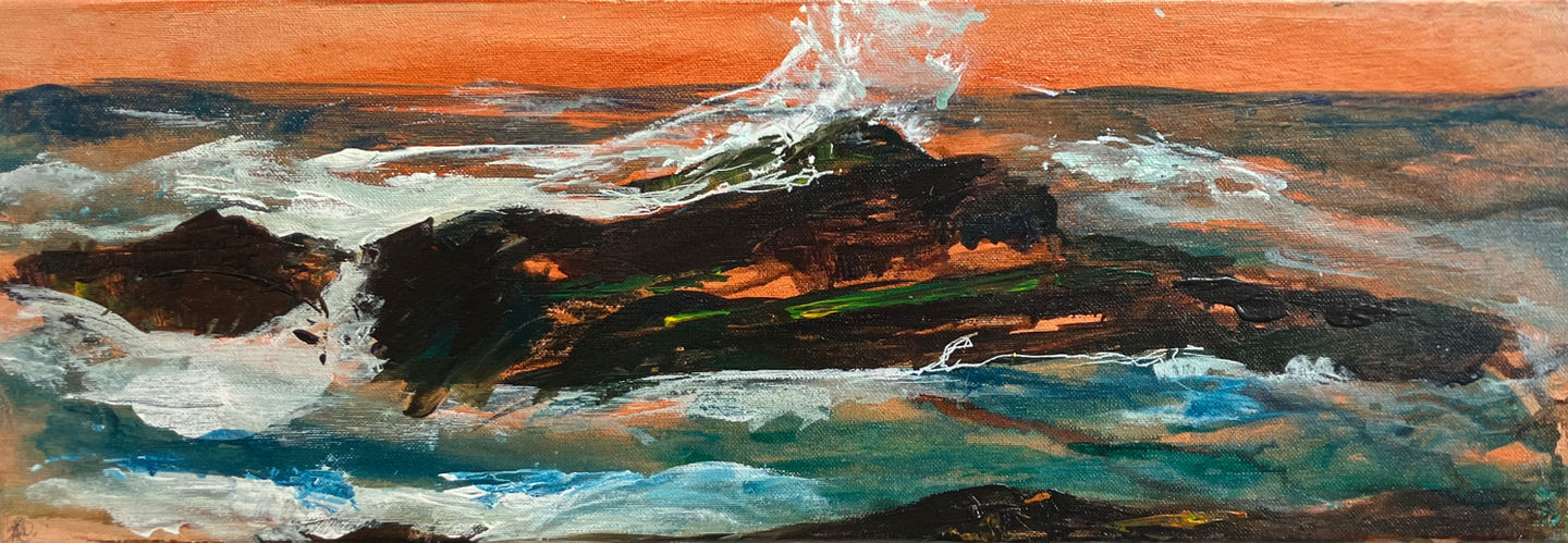 High Tide 
Mixed Media Canvas
66x25.5 Framed £595
66cm x 25.5cm framed 
£595