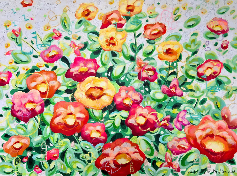 Bright Summer Flowers 36x48