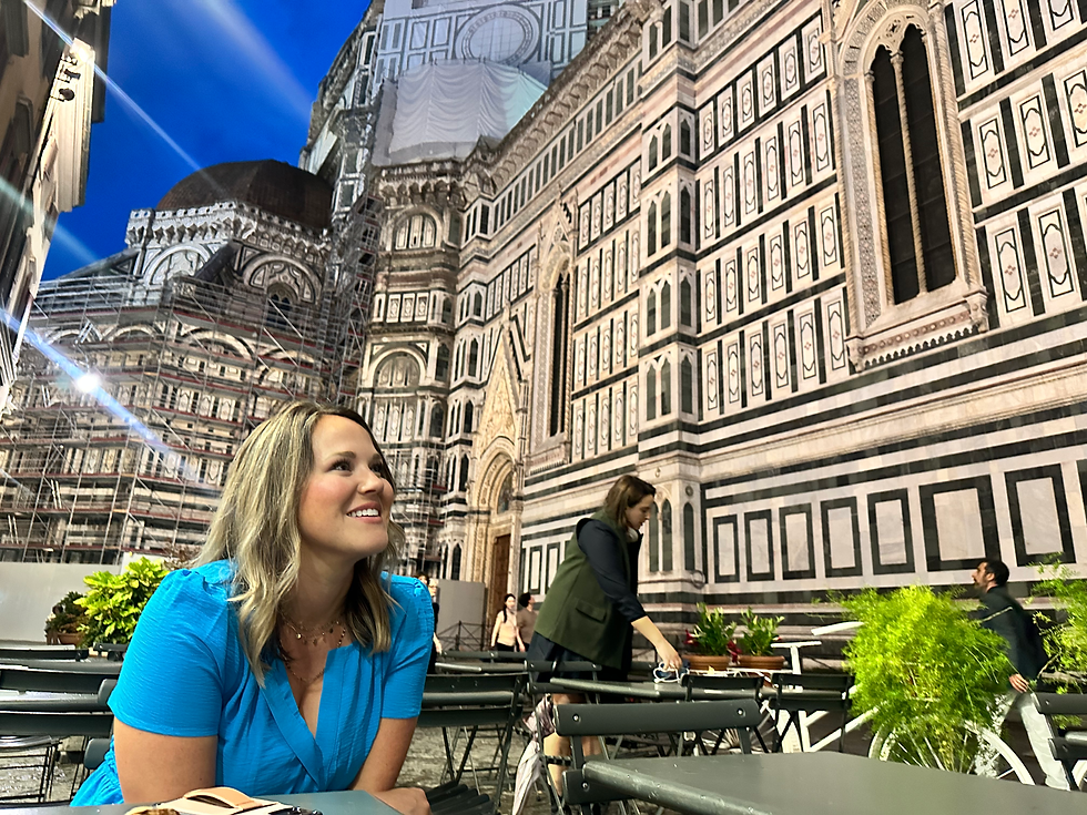 The lighting at night made for a picture perfect moment outside of the Cathedral of Santa Maria del Fiore.