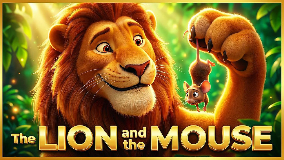 The Lion and the Mouse 3D animated story thumbnail