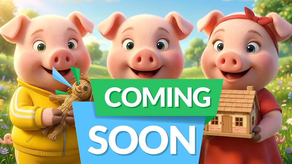 Coming soon thumbnail for The Three Little Pigs β 3D animated story for kids