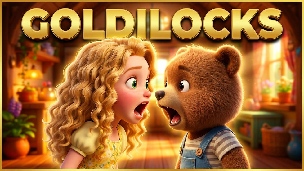 Goldilocks and the Three Bears 3D animated story thumbnail
