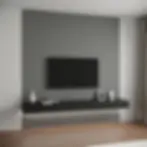 Comoda TV suspendata neagra mata la comanda pentru sufragerie moderna Almir Chisinau