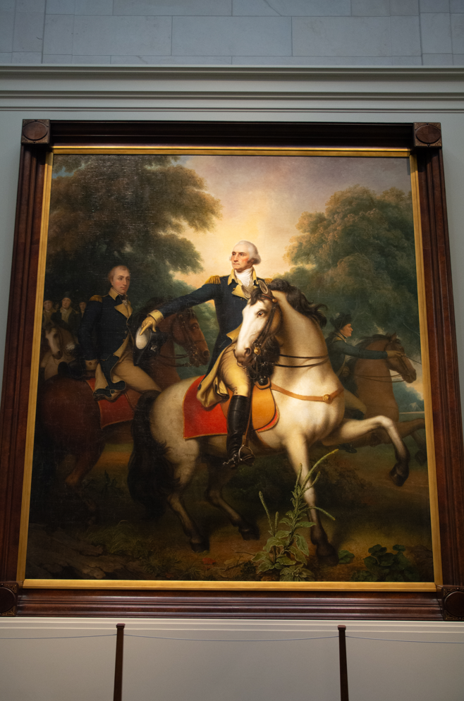 Excuse the strange angle of the photo. 5' is not an advantageous height for taking pictures of large paintings.
