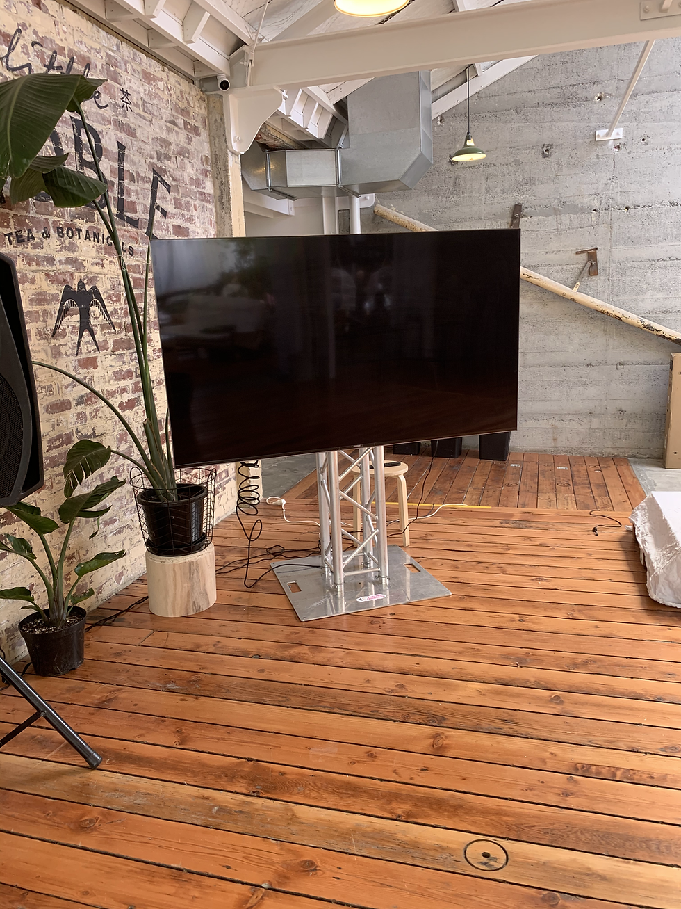 Thumbnail: Party Hire TV on a stage